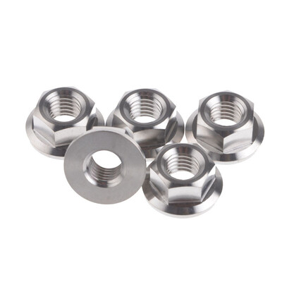

5PCS Titanium Ti M10 Pitch Sprocket Flange Nut For Honda Suzuki Yamaha Nuts M10x125mm