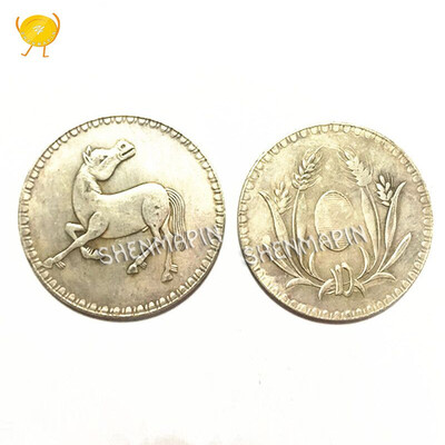 

30mm ancient zodiac animal horse copper&silver commemorative coins handicrafts Art collect souvenirs