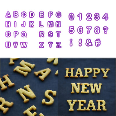 

40Pcs алфавит Номер Письмо Fondant торт Cookie Cutter Pan Mold Бисквит