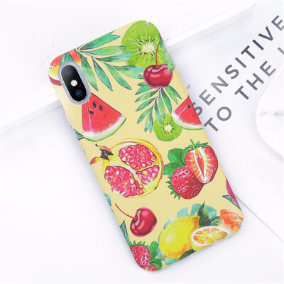 

Flower Phone Case Matte Rainbow Case For iPhone X 8 7 6 Plus