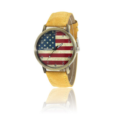 

Fashion Watch Flag of the United States Belt canvas men&women Wrist Watch