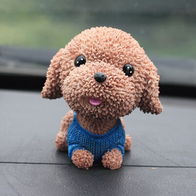 

Car seat Ornaments lovely cartoon Small Accessories Dolls Car Interior Display Decoration Amusing Simulation little Dog Figurine