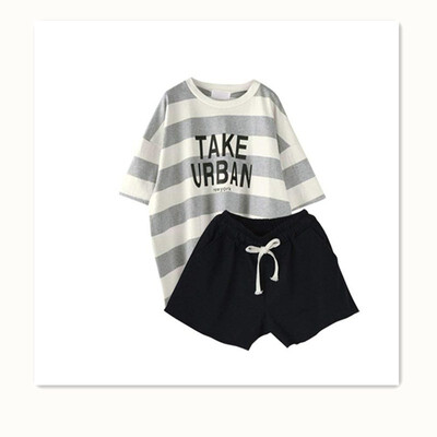 

2018 sports suit female summer loose large size clothes casual running short-sleeved shorts two-piece tide
