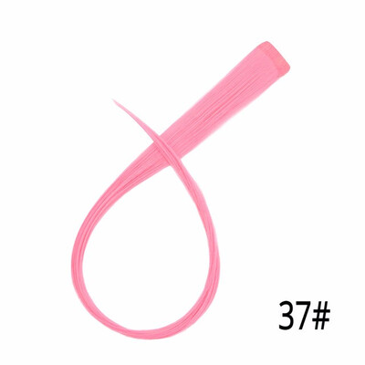 

20" Synthetic Clip In Hair Extensions One Piece Rainbow Clip On Hair Pieces For Women 50cm Purple Pink Wig Ombre Hair Extension