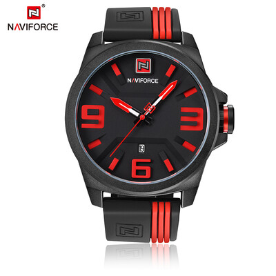 

NAVIFORCE 2017 Fashion Silicone Strap Sports Men Watches Quartz Water-Proof 3D Dial Casual Wristwatch Masculino Relogio Box