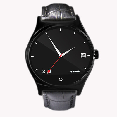 

Elegance Circular Screen Bluetooth Smart Watch Phone Fitness Smart Watch with Leather Strap/ Speaker/ Heart Rate Monitor/ Pedometer/ TV Controller/ Pedometer/ Sleep Monitor/ Music Player/ Phone book