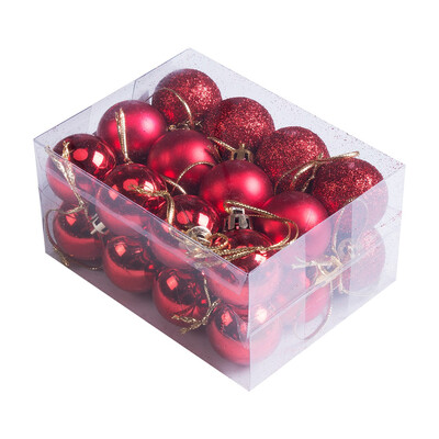 

Christmas Xmas Tree Ball Bauble Hanging Party Wedding Ornament Decor 24Pcs 30mm