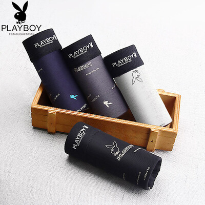 

Playboy Panties Mens Boxer Mens Underwear Ice Silk Sexy Breathable u Convex Waist Elastic Mens Corner Shorts Head 4 Pack 5596b Multicolor