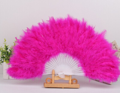 

Ball feather crafts feather fan fluffy fan performance fan color feather fan variety of colors