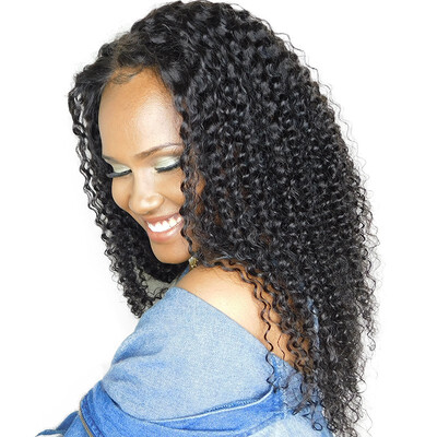 

180 Density 360 Lace Frontal Wig Kinky Curly 100 Human Hair Wig Dolago