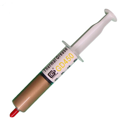 

GD Brand GD450 Thermal Paste Grease Silicone Heat Sink Compound Golden Net Weight 30 Grams For CPU Cooler Fan Syringe Packing SY30