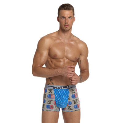 

Playboy PLAYBOY 5277 men&39s underwear male flat pants increase youth breathable waist four corners underwear men 1 installed US flag