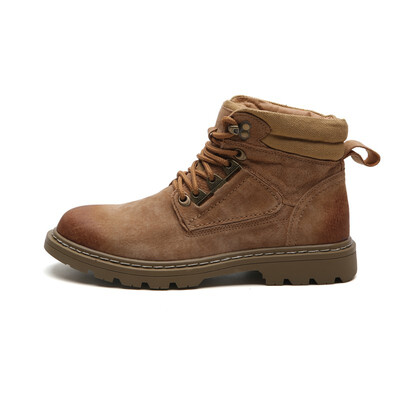 

Best selling autumn British retro leather high-top shoes mens mens fur mens shoes outdoor desert tooling shoes