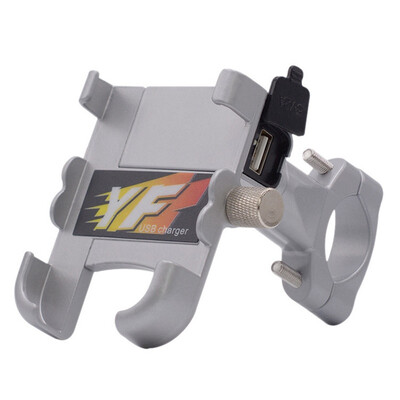 

Chargeable Metal Universal Motorcycle Phone Holder Stand Support Rearview GPS Bike Holder Rearview Mirror Soporte Celular Moto