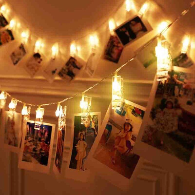

15M 2M 3M Photo Clip Holder LED String lights For Christmas New Year Party Wedding Home Decoration Fairy lights Battery