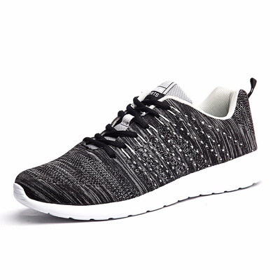 

Mens Running Shoes High Tops Winter Sneakers Breathable Lace Up Men Boots Outdoor Sports Walking Shoes black