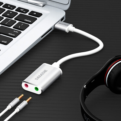 

Yamazawa SAMZHE USB external independent sound card free drive notebook desktop PS4 connection headset microphone stereo converter USB to 35mm TC-08
