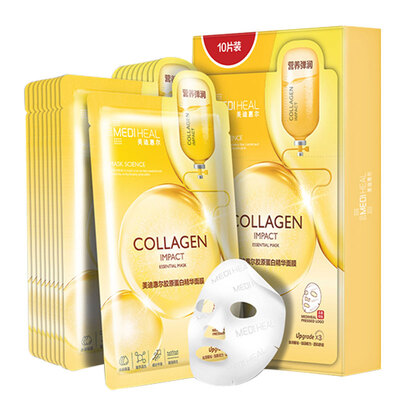 

Mediheer Mediheal Collagen Essence Mask 10 pieces made in China the firming&rejuvenating skin can be used