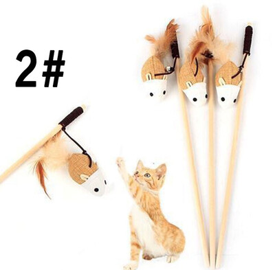 

High Quality Pet Cat Toy Newly Design Bird Feather Plush Plastic Toy for Cats Cat Catcher Teaser Toy