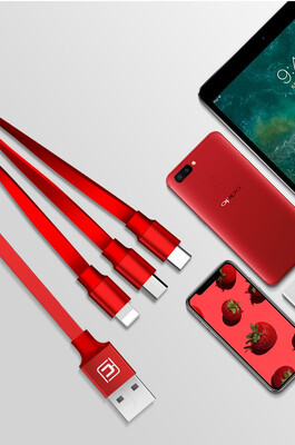 

Cafele Three in one IOS Android Type-c charging line multi-function telescopic mobile phone fast charge