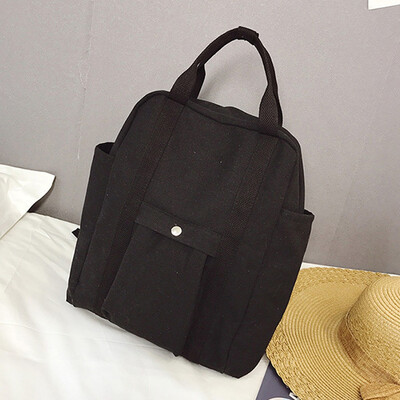 

Men Women Vintage Nylon Backpack Rucksack School Satchel Travel Hiking Book Bag