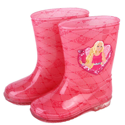 

Barbie Barbie Children's Cartoon Rain Boots Anti-skid Boots Girls Baby Students Water Shoes Medium Crescent Spring and Summer BX-003 Barbie Princess Pink 31