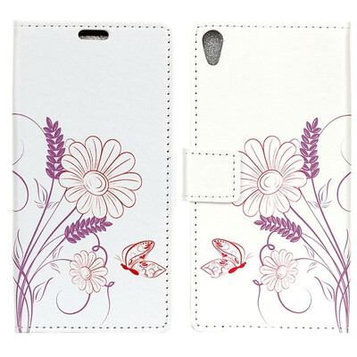 

MOONCASE Alcatel 1 Painted Leather Case - Pansy