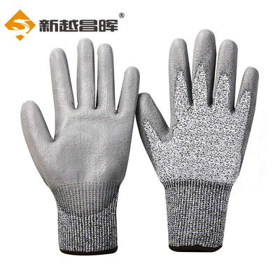 

Xinyue Changhui labor insurance gloves PU gloves wear non-slip cut-proof gloves tear-resistant anti-cutting palm hanging rubber gloves site work protective gloves 2 B11438