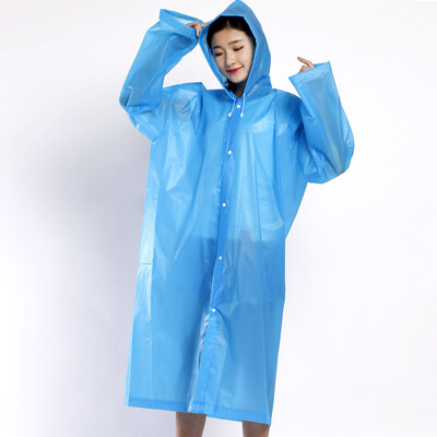 

Gagarin non-disposable raincoat female adult fashion hiking men riding travel thickening waterproof children outdoor poncho blue