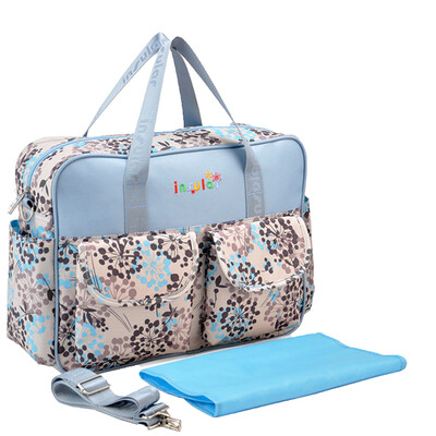

Multifunction Mummy handbag Baby Diaper Nappy Changing Mat Big Floral Mother Bag