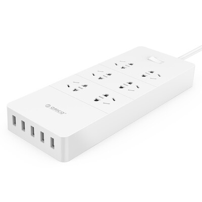 

ORICO OJD-6A5U Умный разъем USB-разъема, вставляющий 6-патч-патч-панель Anti-Surge Anti-Surge 1,5 м Полный контрольный переключатель белого цвета