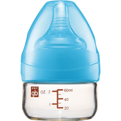 

Gb good child breast milk real wide glass bottle 60ml powder blue
