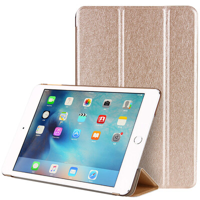 

KOOLIFE Apple iPad AIR2 Защитный чехол с шелковой подушкой Кожаный чехол для пробуждения / кожаный чехол для случая / чехол для переноски iPad air2 Flat Case 9.7 "Gold