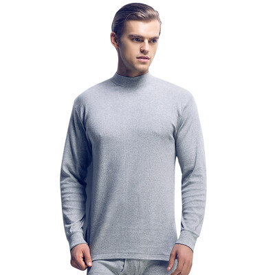 

HengYuanxiang mens high-necked cotton warm thin underwear suit