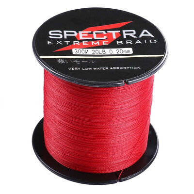 

100M-2000M 6LB-300LB Test Red 100%PE Dyneema Braided Fishing Line