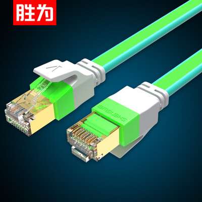 

Shengwei shengwei seven types of network cable shielded line 10G engineering grade CAT7 pure copper network jumper computer household finished line 5 meters weave green FLC-8050B