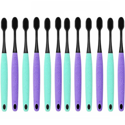

Shujia charcoal energy toothbrush 6 sets of 12 family equipment color random