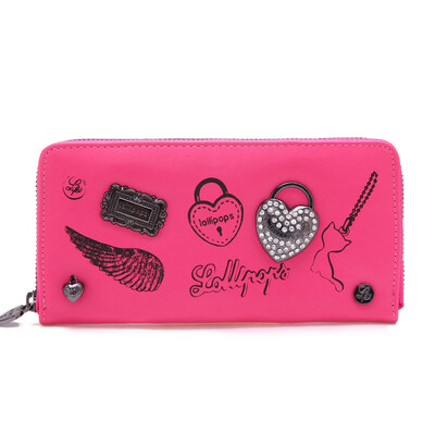 

French lollipop (LOLLIPOPS) CN20551 bright badge long wallet rose red