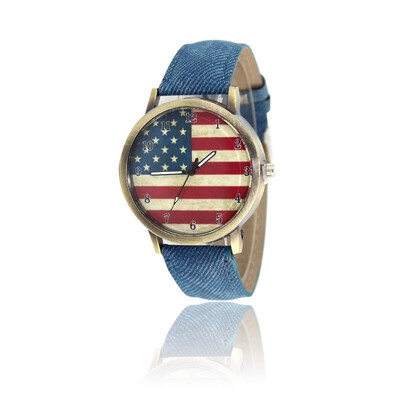 

Fashion Watch Flag of the United States Belt canvas men&women Wrist Watch