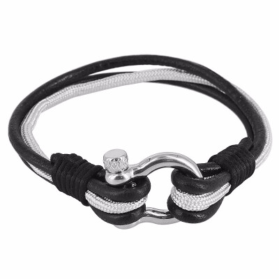 

Triple Layer Nylon Rope Wrap Bolt Clasp Bracelet 87