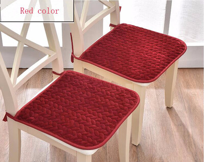 

2pcs Seat Cushion Soft Seat Cover Non-slip Chair Cushion Coffee Square Chair Pad Can Be Fixed On Chair 404045455050