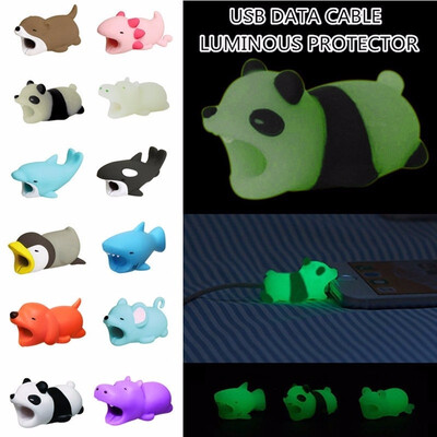

Cartoons Animal Bite Cable Data Protector Dogs Cats Cute Shaper Winder Organizer for Iphone Ipad Data Line Protection Phone Access