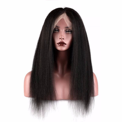 

9A Kinky Straight Full Lace Human Hair Wigs Unprocessed Brazilian Virgin Hair Wigs with Baby Hair 130 Density 16-20 inches