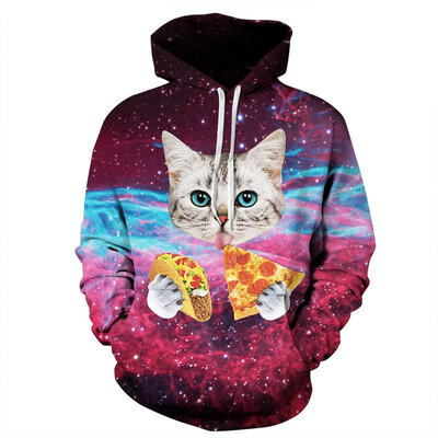 

QYDM0128Mens Hoodie 3D Printed Women Pullover Sweater