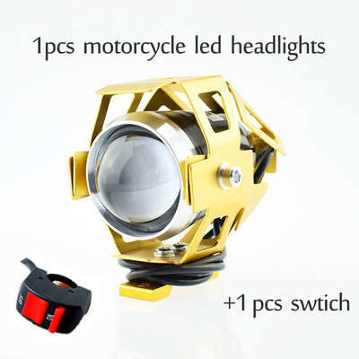 

1PCS 125W motorcycle headlights U5 led 12v 6500k motorbike spotlight accessories moto DRL spot head light auxiliary driving lamp