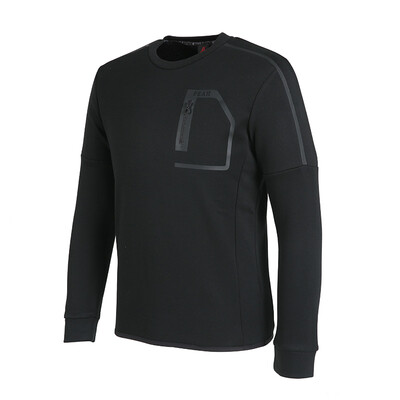

PEAK mens autumn&winter new round neck caught hair sweater casual warm sports shirt DF684011 black XL code
