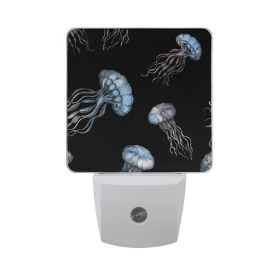 

ALAZA LED Night Light With Smart Dusk To Dawn SensorGlowing Jellyfish Medusas Plug In Night Light