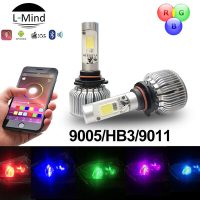 

High Power 9005 9011 Multi Colors Car LED Headlight Hb3 Auto LED Car Lamps RGB Headlights