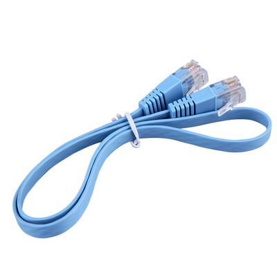 

1шт RJ45 CAT6 8P8C Плоский Ethernet патч Сетевой кабель Lan 0.5м кабель синий