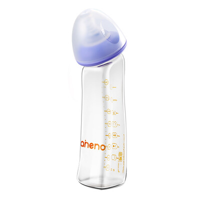 

Ennino Anono standard diameter glass bottle newborn baby pacifier newborn anti-flatulence milk baby breast bottle purple 240ml